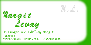 margit levay business card